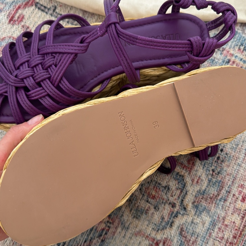 Ulla Jonson viola knotted leather platform sandals 39 - Picture 2 of 2